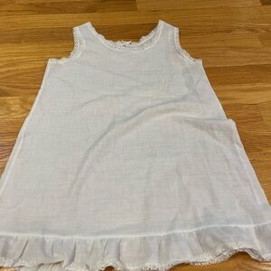 Vintage White Sleeveless Lace Trim slip